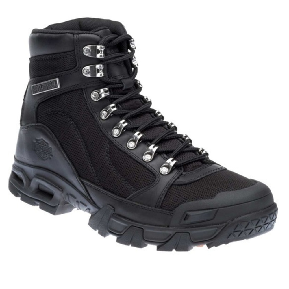 Harley-Davidson® Men's Parkwood Black Leather and Mesh Motorcycle Boot 13